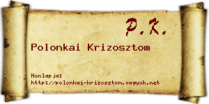 Polonkai Krizosztom névjegykártya